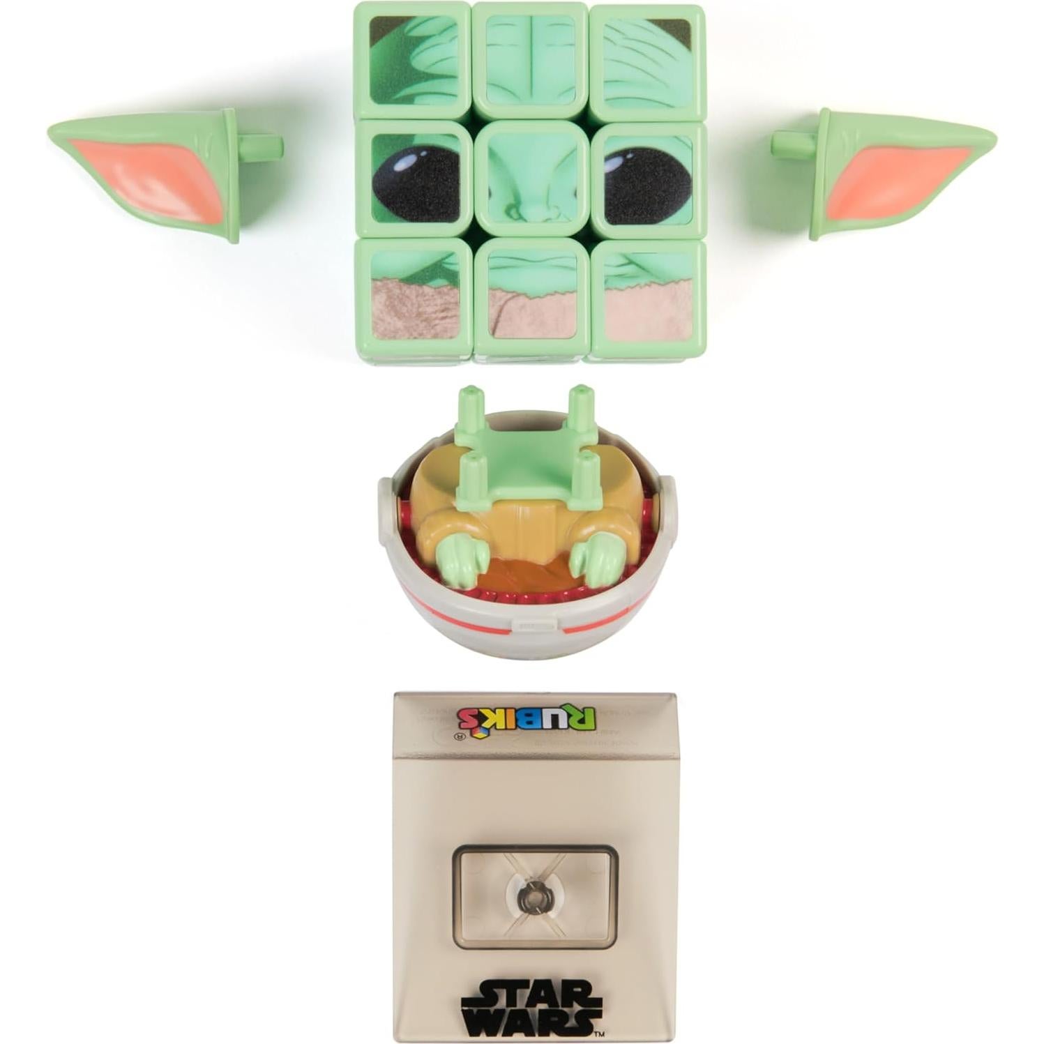 Cubo de Rubik Star Wars Grogu 3x3 con exhibidor - Spin Master