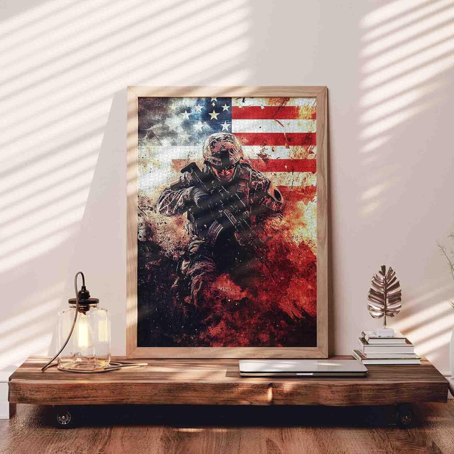 Rompecabezas 1000 Piezas MoMo Art Bandera Americana 50x70 cm