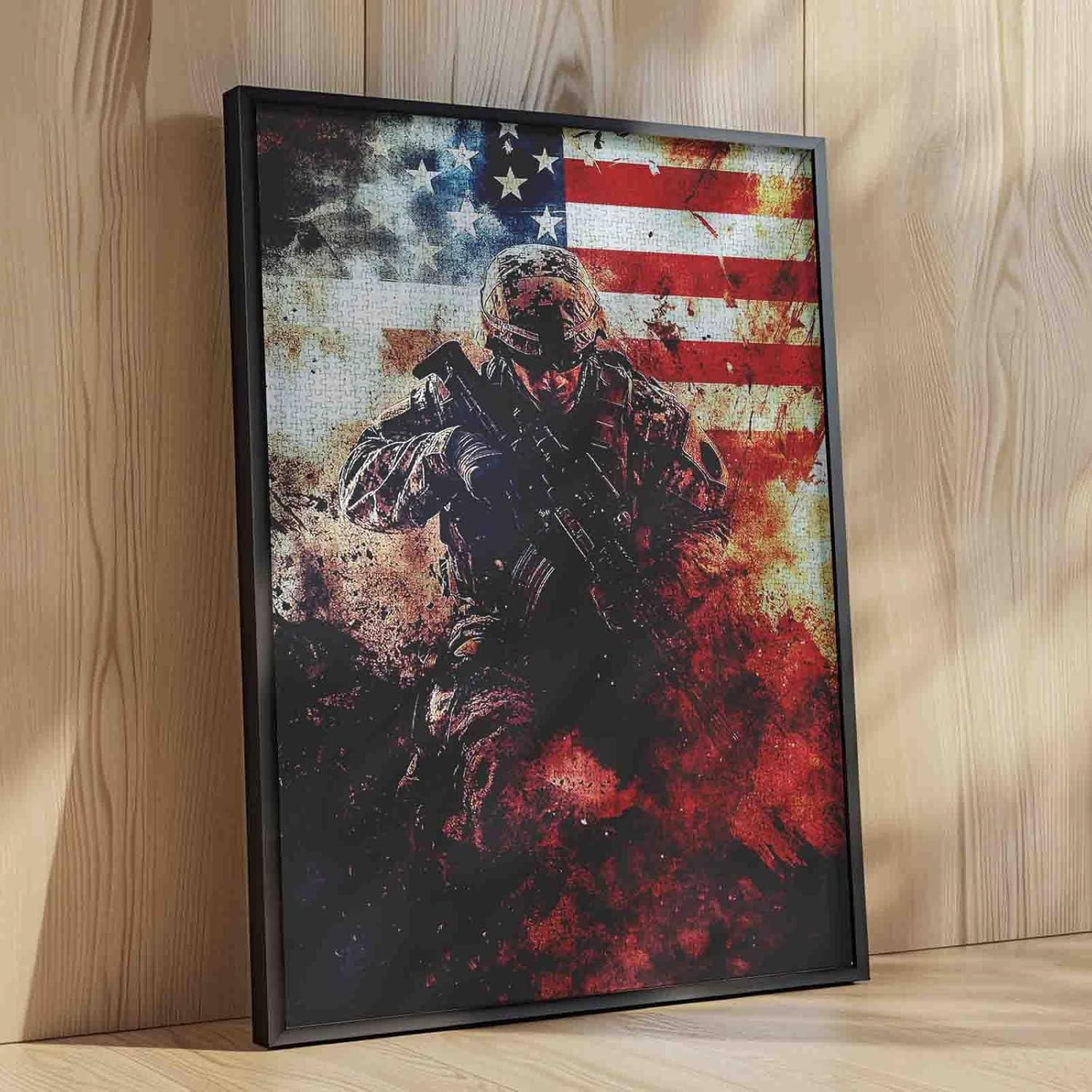 Rompecabezas 1000 Piezas MoMo Art Bandera Americana 50x70 cm