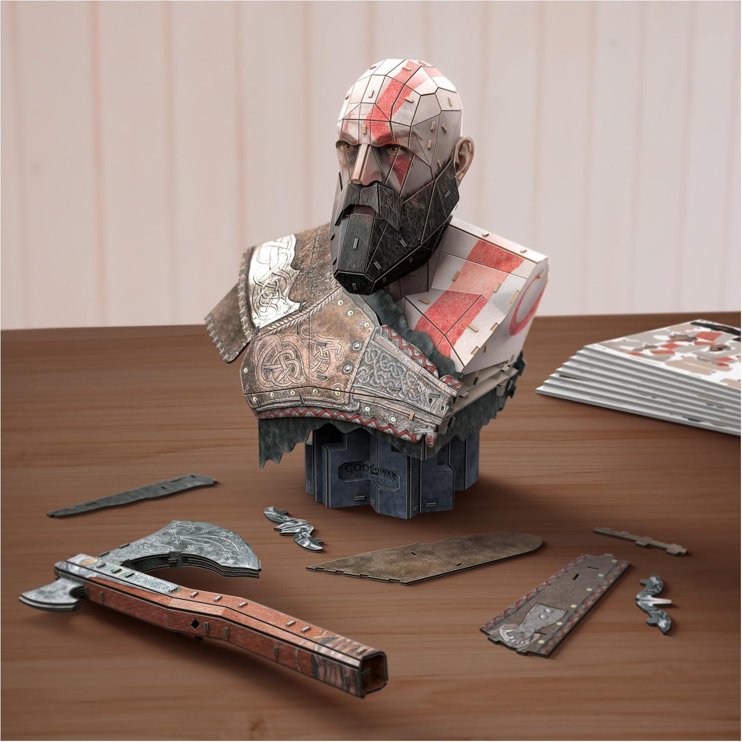 Rompecabezas 3D Kratos Dios de la Guerra 4D Build 150 Piezas
