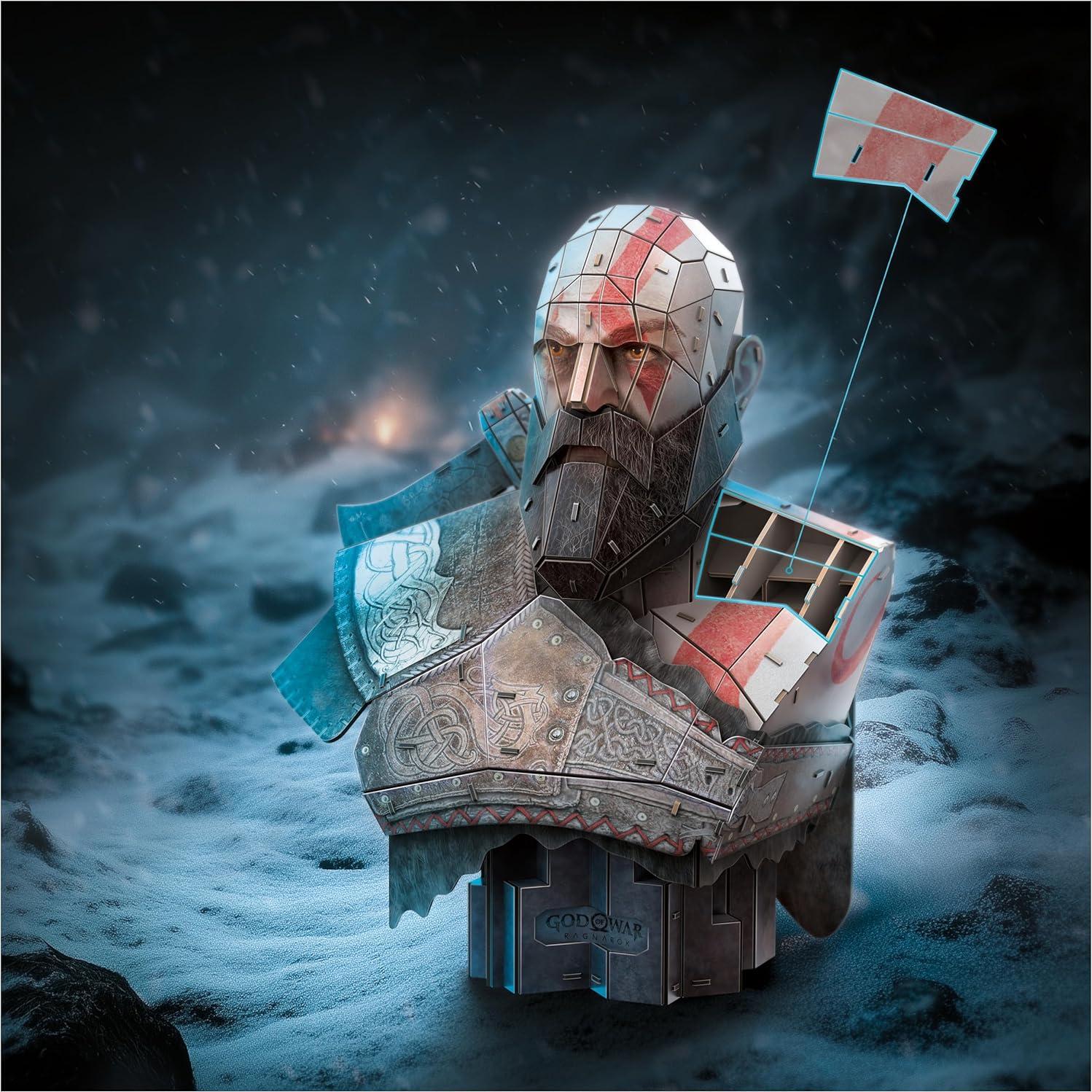 Rompecabezas 3D Kratos Dios de la Guerra 4D Build 150 Piezas