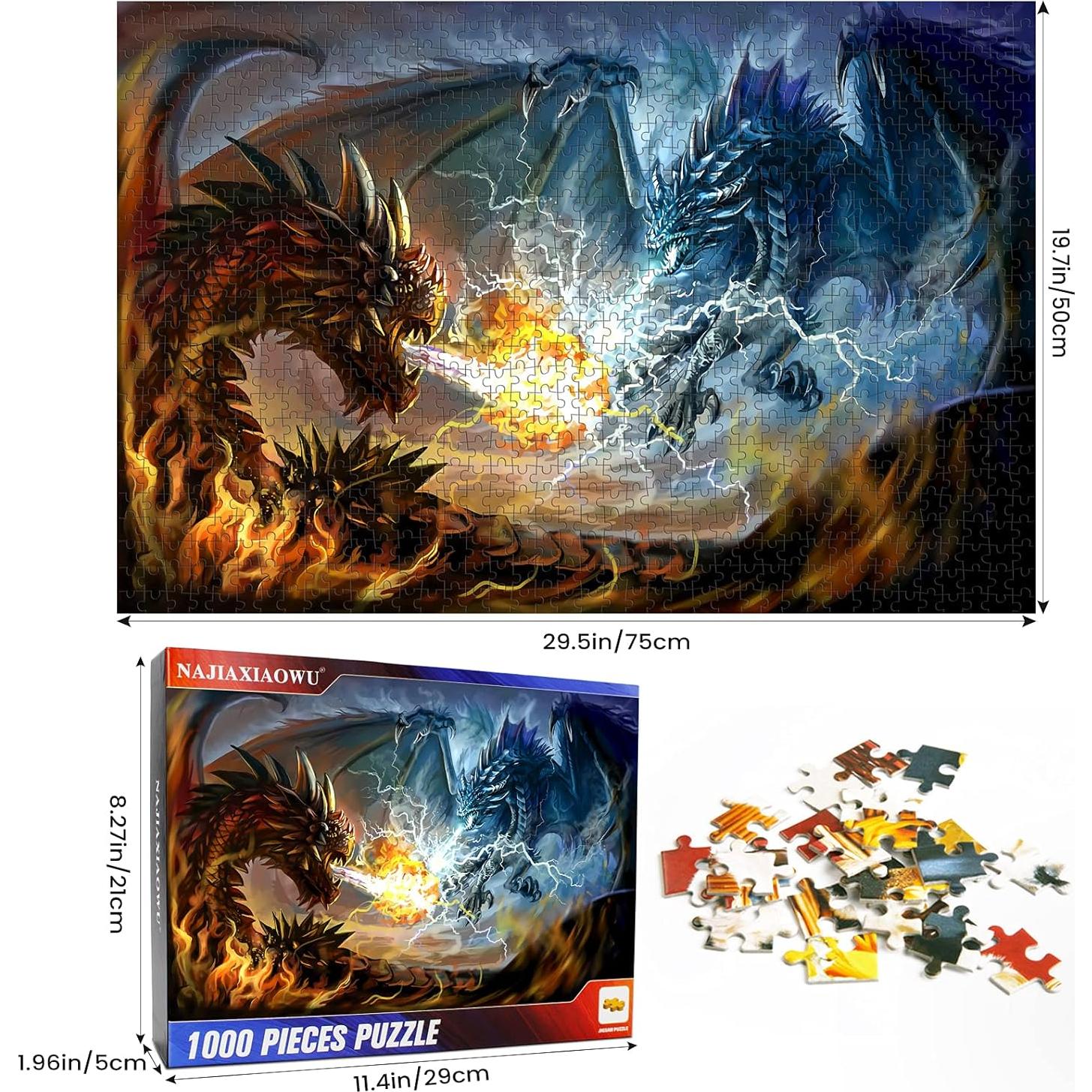 Rompecabezas 1000 Piezas Dragón de Fuego PPzoom 75x50 cm