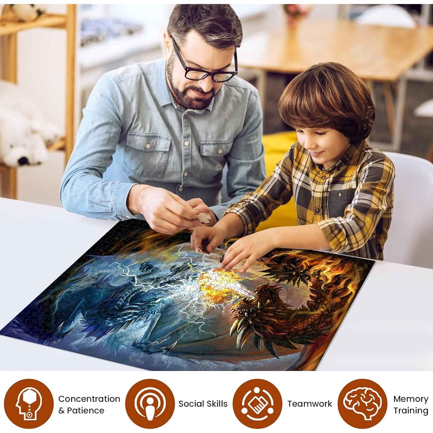 Rompecabezas 1000 Piezas Dragón de Fuego PPzoom 75x50 cm