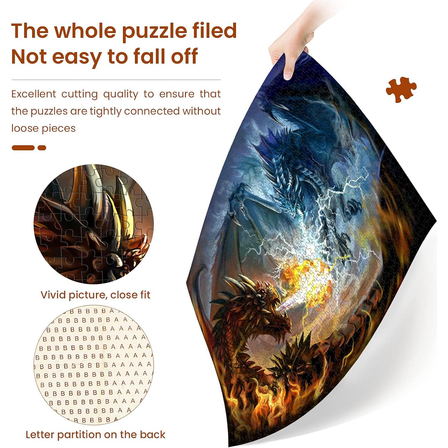 Rompecabezas 1000 Piezas Dragón de Fuego PPzoom 75x50 cm