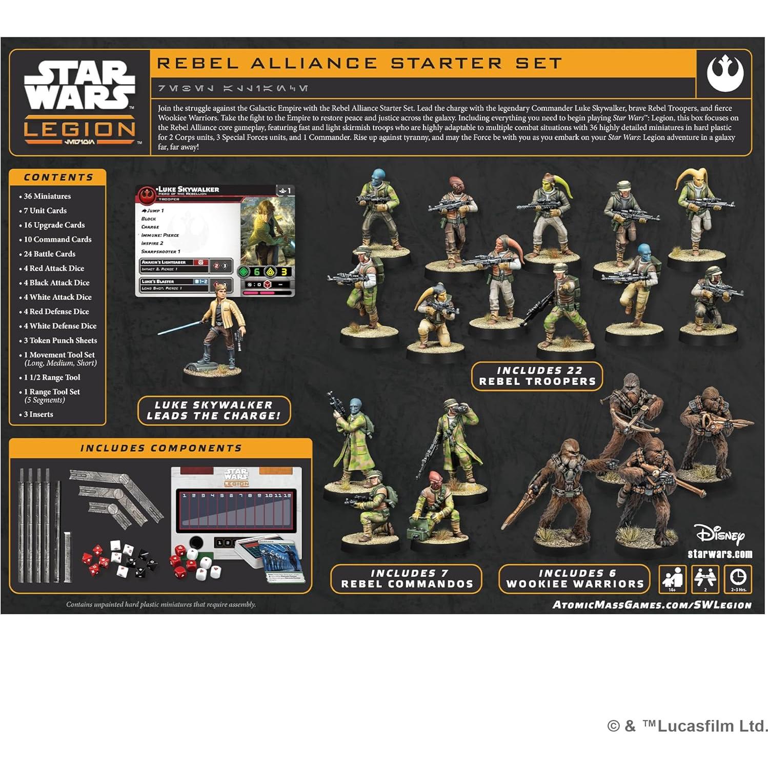 Star Wars: Legion Conjunto Inicial Alianza Rebelde - Juego de Estrategia 2 Jugadores