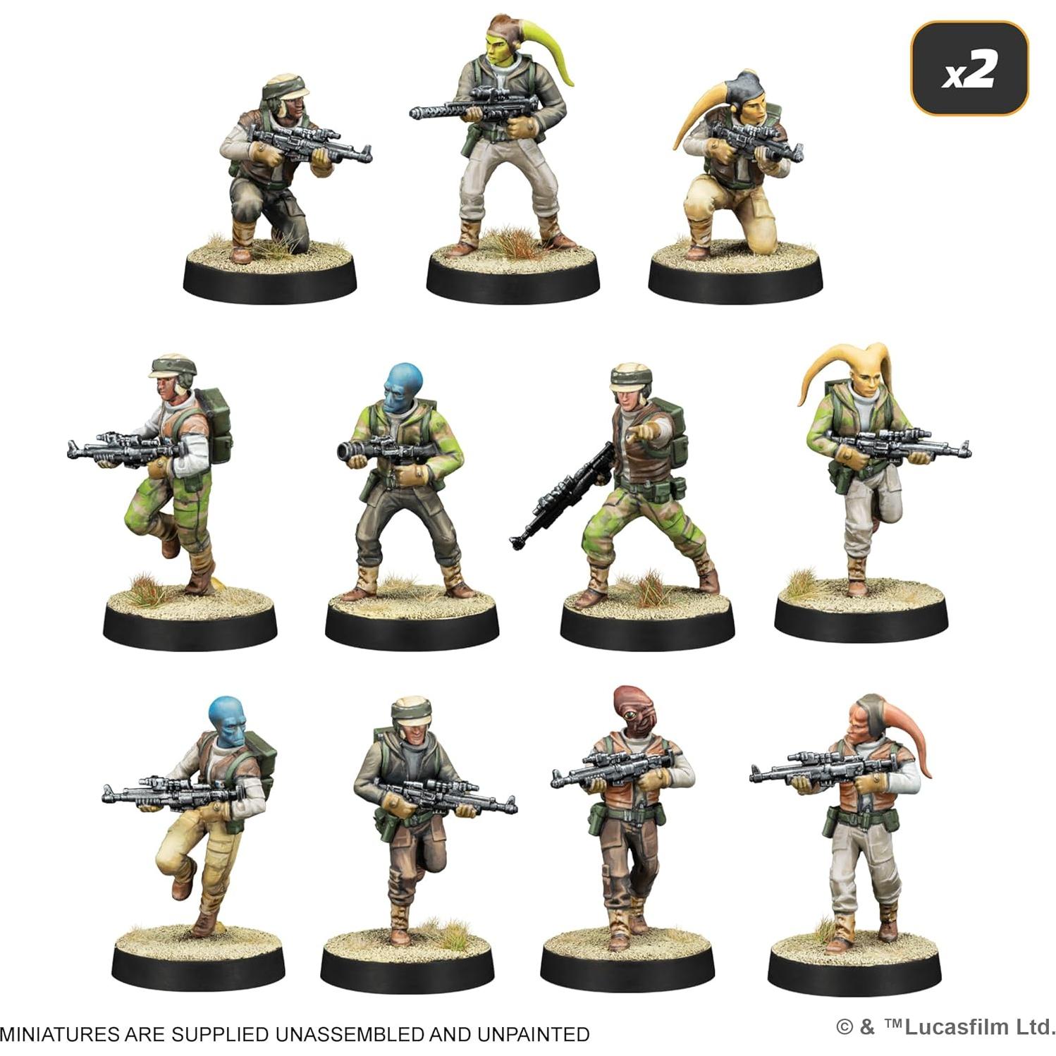 Star Wars: Legion Conjunto Inicial Alianza Rebelde - Juego de Estrategia 2 Jugadores