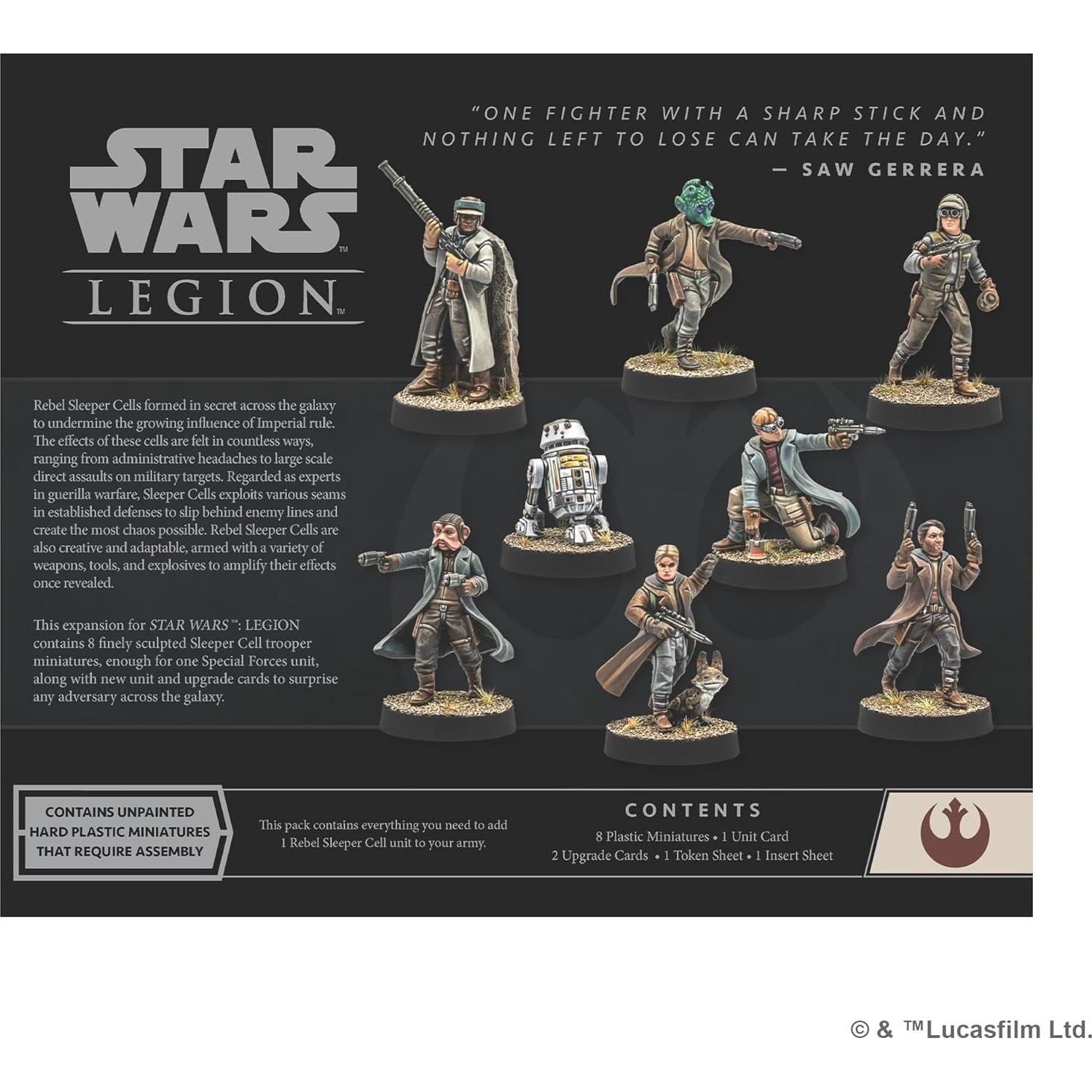 Expansión Unidad Rebelde Sleeper Cell Star Wars Legion - 8 Miniaturas