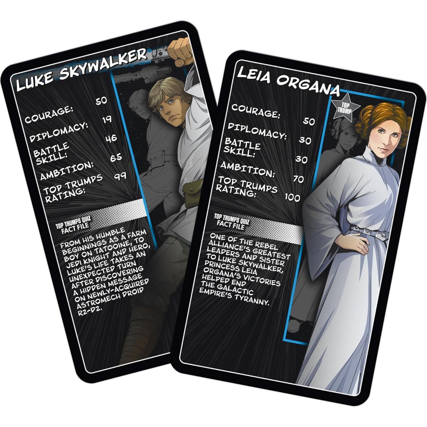 Juego de Cartas Estilo Manga Star Wars - Top Trumps para 2+ Jugadores