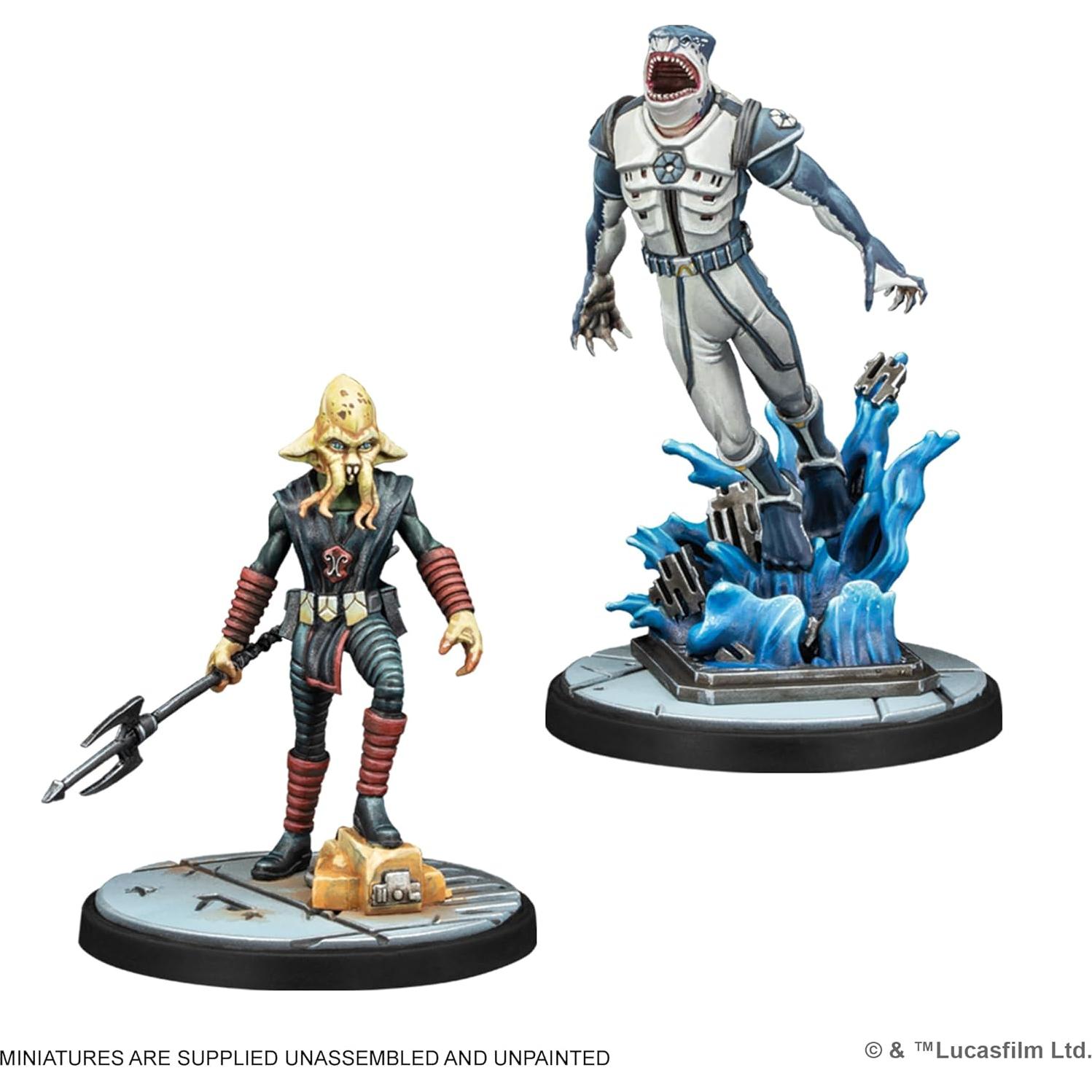 Pack de Escuadra Star Wars Shatterpoint Asmodee - Riff Tamson, Nossor Ri y Droids Acuáticos