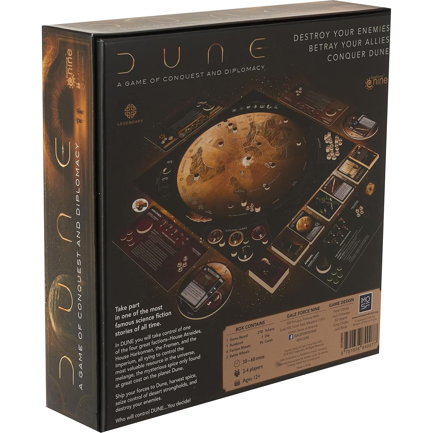 Juego de Mesa Dune Gale Force Nine, Conquista y Diplomacia, 2-4 Jugadores