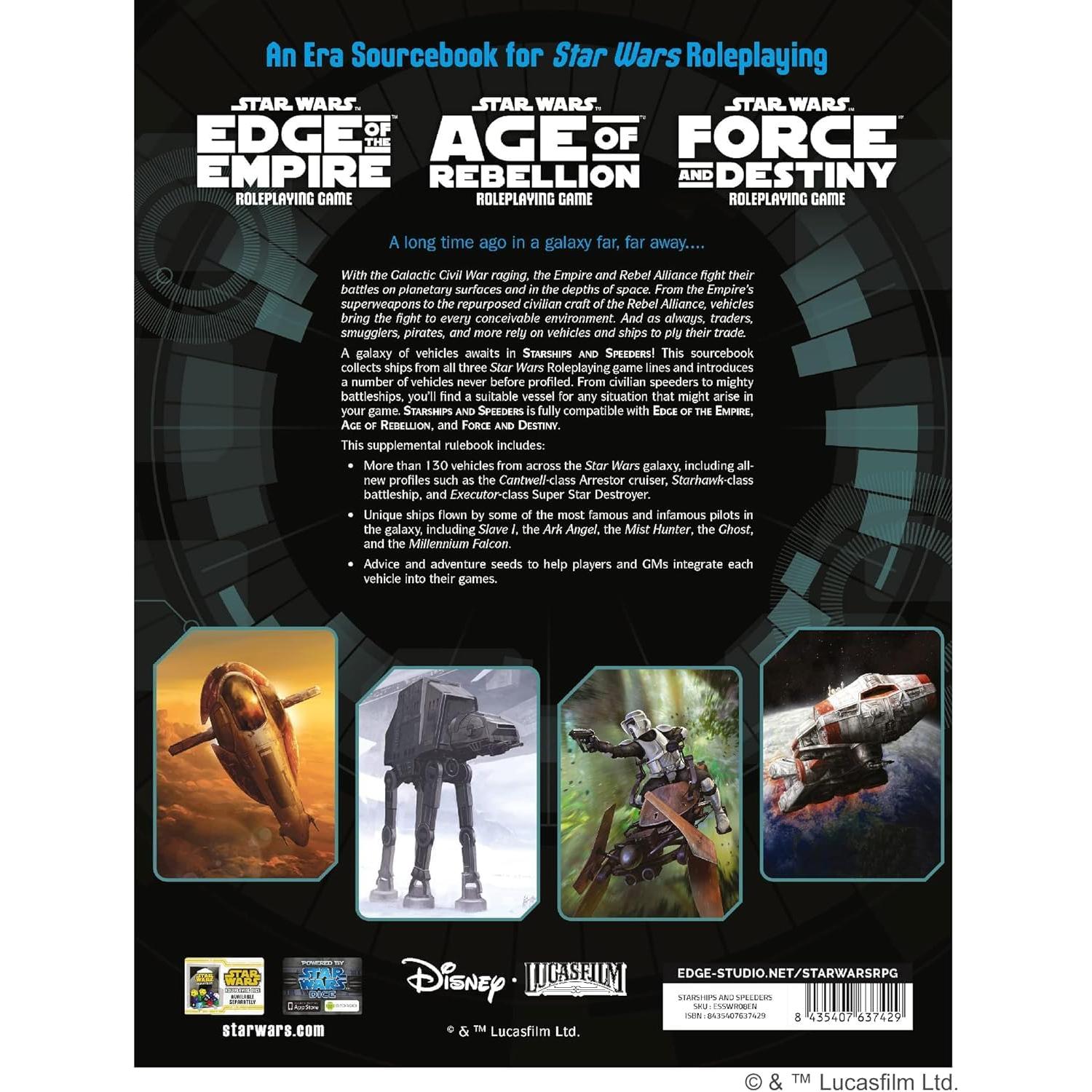 Libro de Rol Star Wars Naves Estelares y Velocímetros - Edge Studio