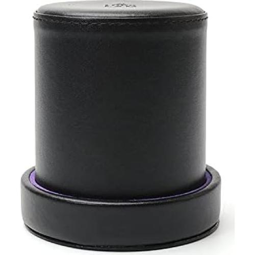 Copa de Dados de Cuero Luck Lab con Tapa y 6 Dados Perla