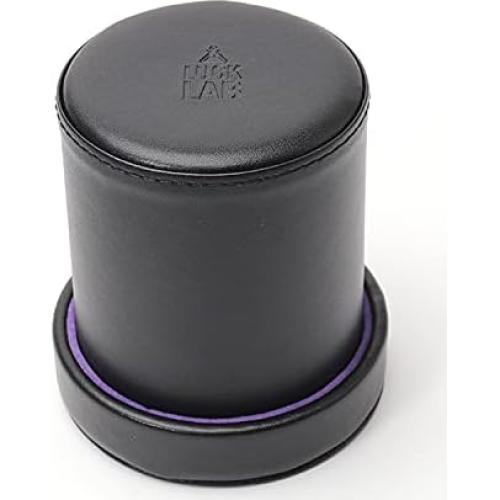 Copa de Dados de Cuero Luck Lab con Tapa y 6 Dados Perla