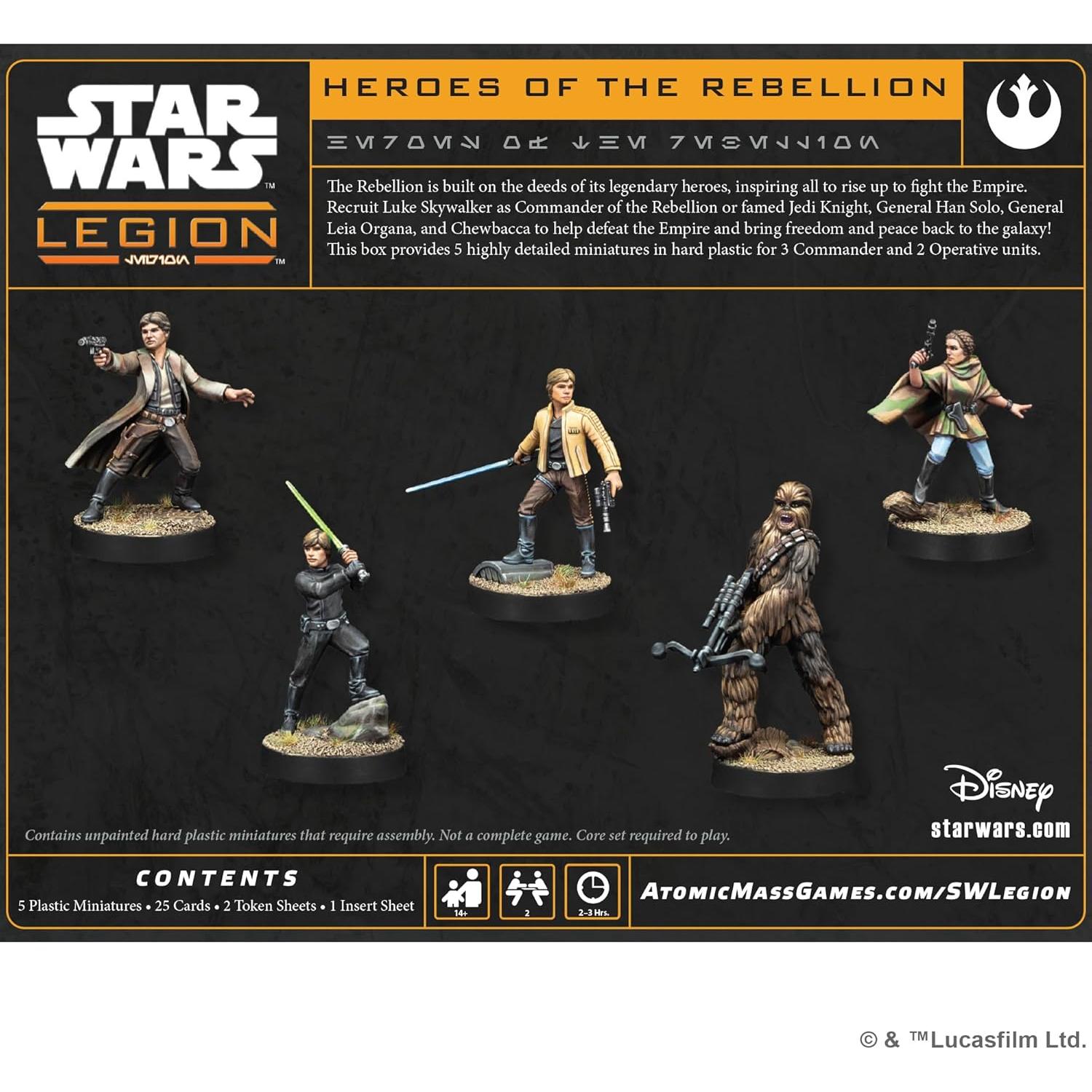 Asmodee Star Wars: Legion Héroes de La Rebelión - 5 Miniaturas