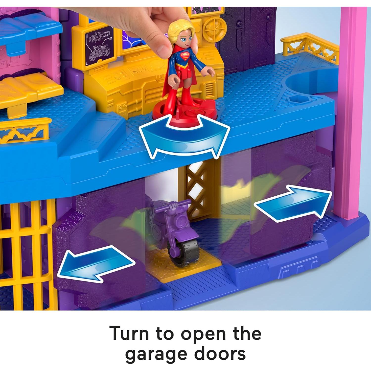 Fisher-Price Juguete Batgirl Escondite de Héroe con 2 Figuras