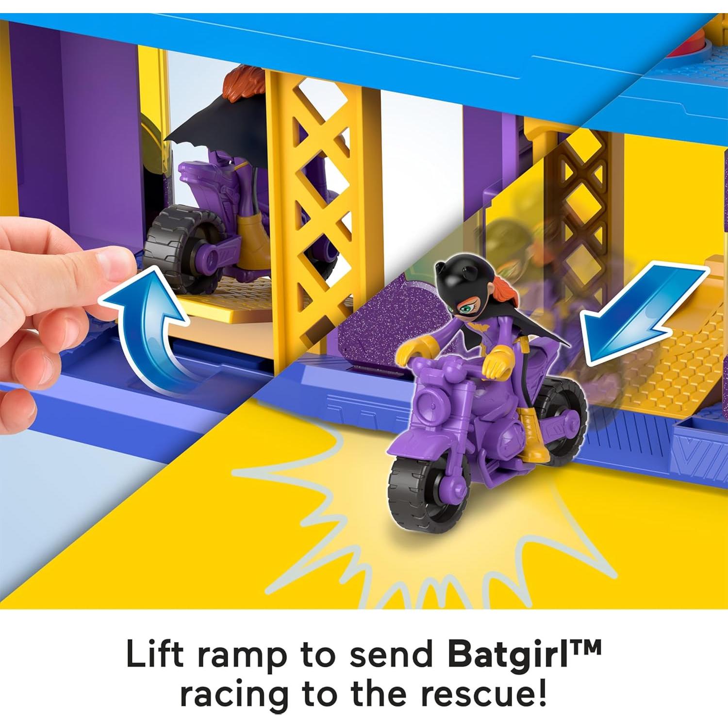 Fisher-Price Juguete Batgirl Escondite de Héroe con 2 Figuras