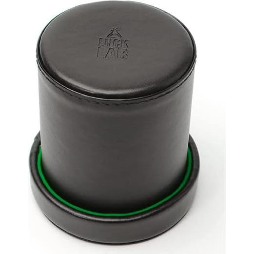 Luck Lab Taza de Dados de Cuero PU con Tapa y 6 Dados 16mm