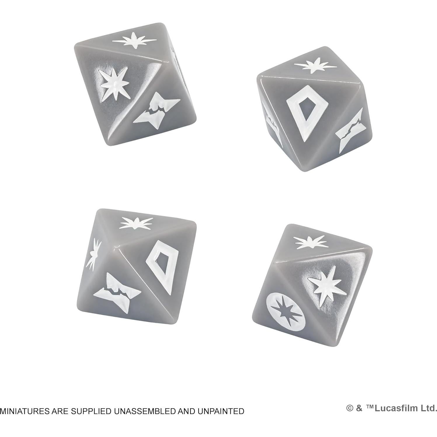 Paquete de Dados Star Wars Shatterpoint - 8 Ataque y 6 Defensa