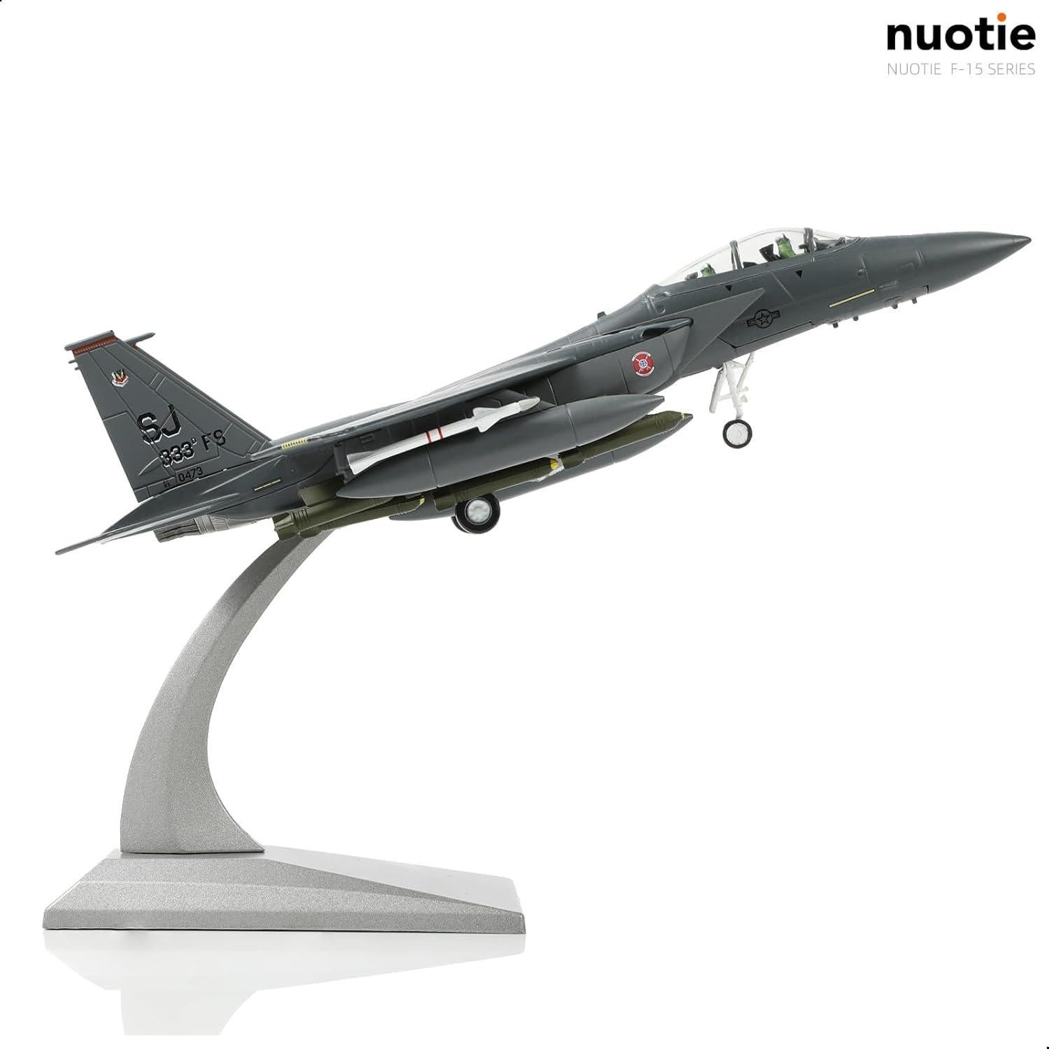 Modelo de avión de combate F-15E NUOTIE 1:100 metal para exhibición