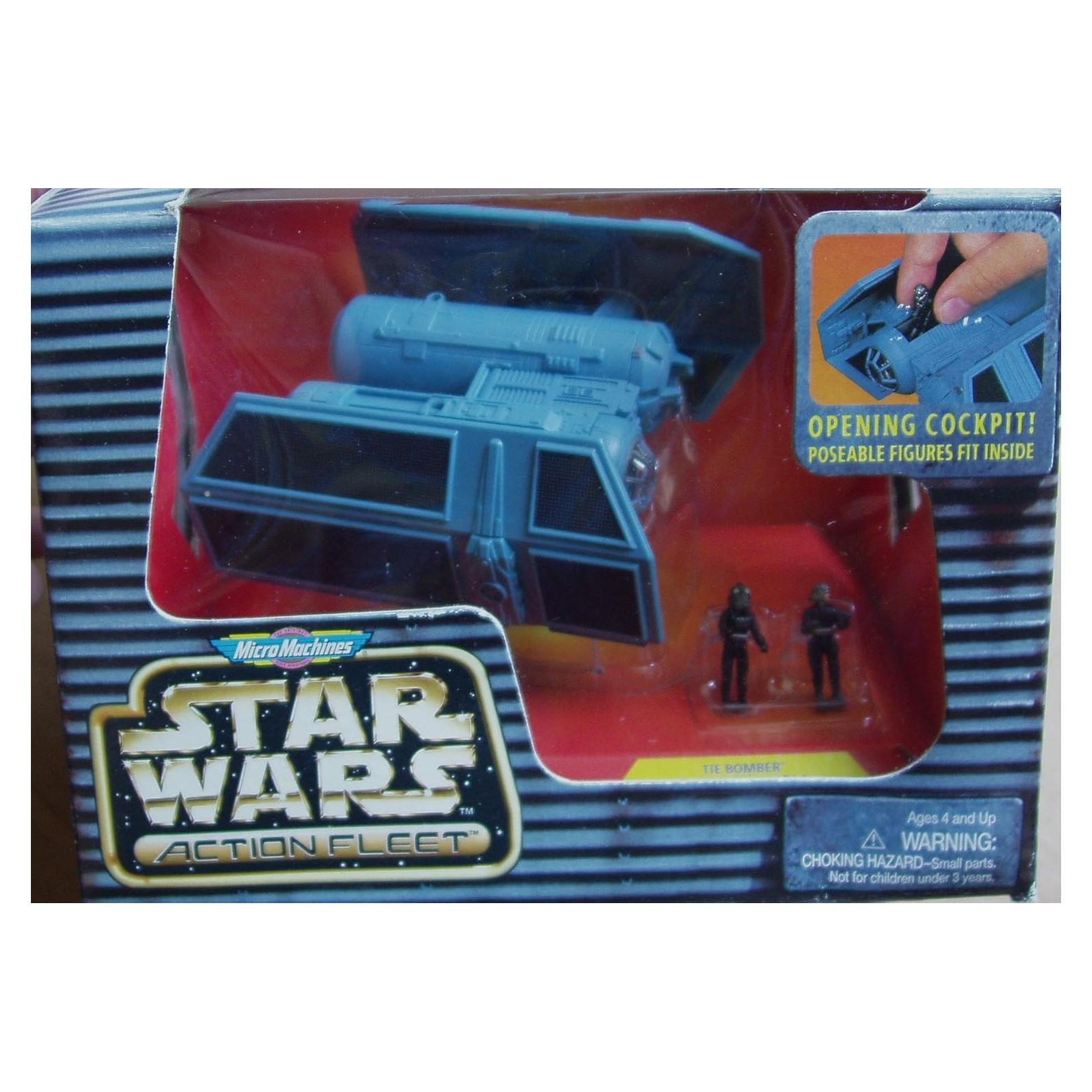 Star Wars Micro Machines Tie Bomber Galoob con Figuras