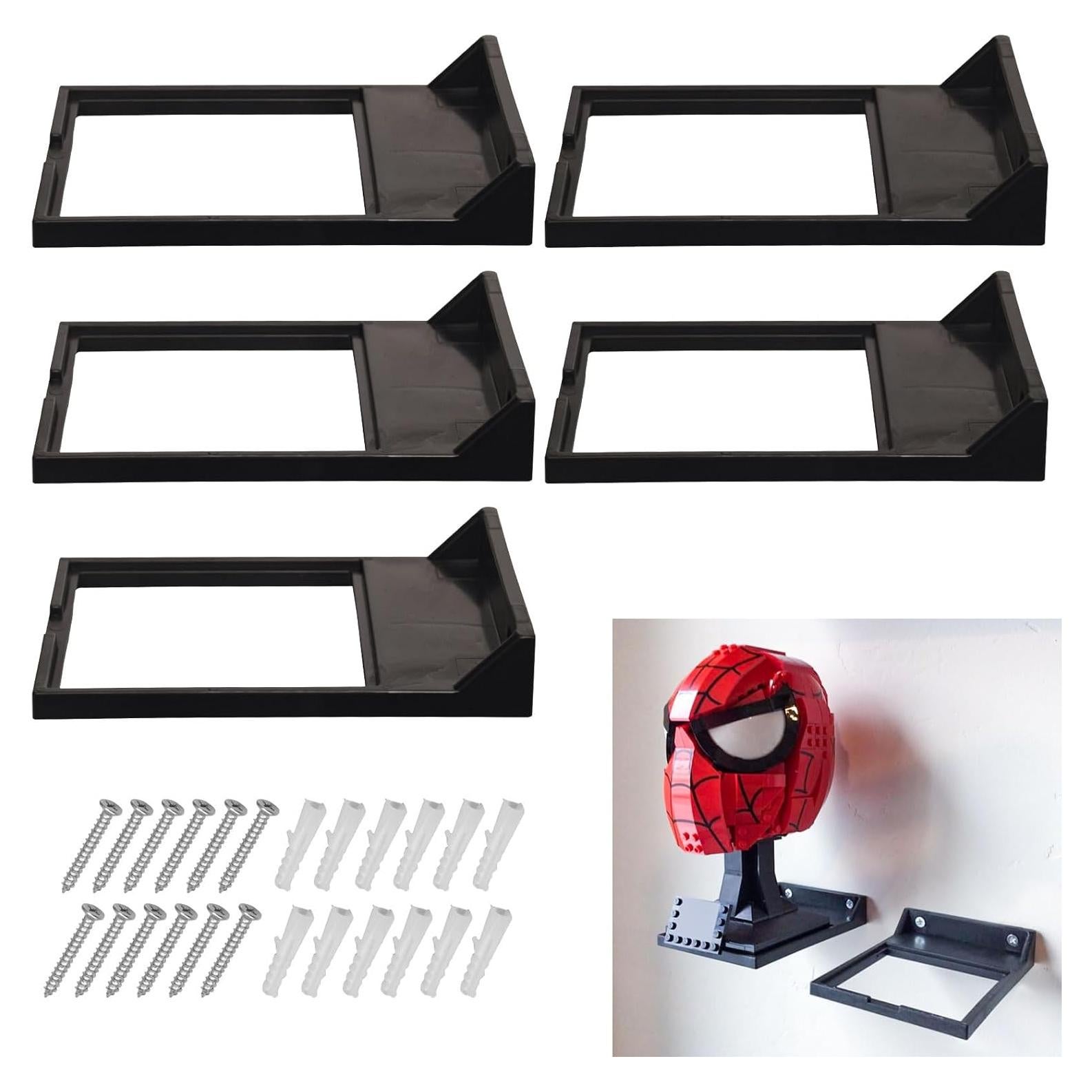 Soporte de Exhibición de Casco AMTHKNO 5 Unidades Compatible Lego