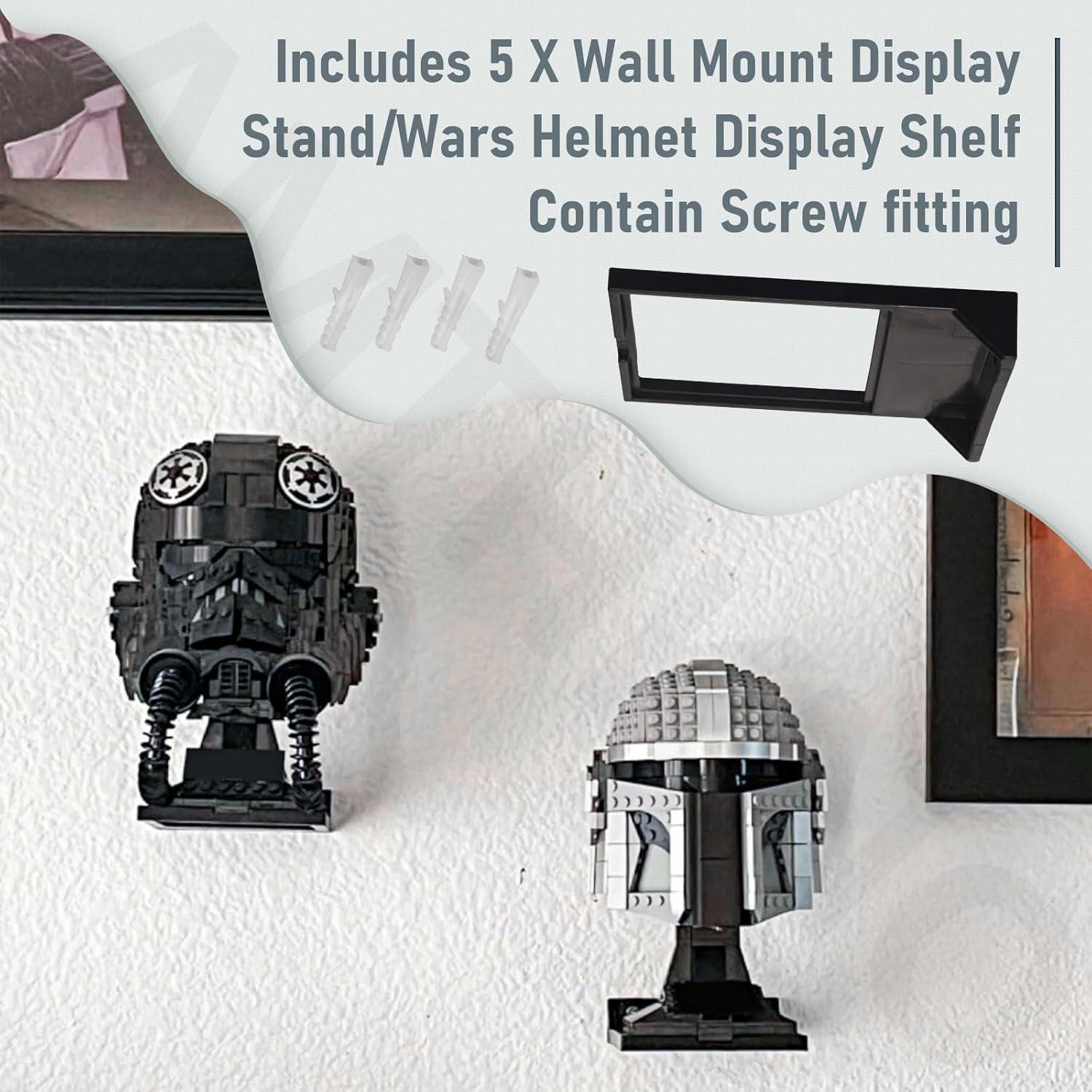 Soporte de Exhibición de Casco AMTHKNO 5 Unidades Compatible Lego