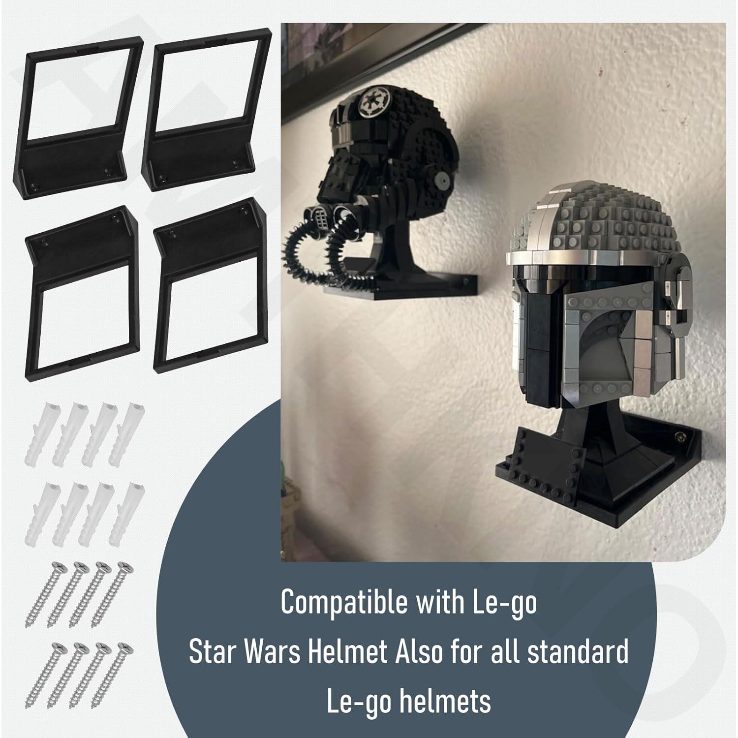 Soporte de Exhibición de Casco AMTHKNO 5 Unidades Compatible Lego