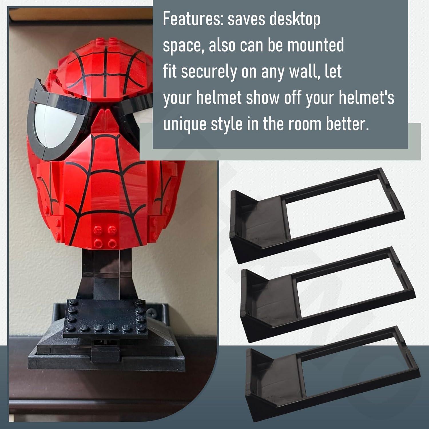 Soporte de Exhibición de Casco AMTHKNO 5 Unidades Compatible Lego