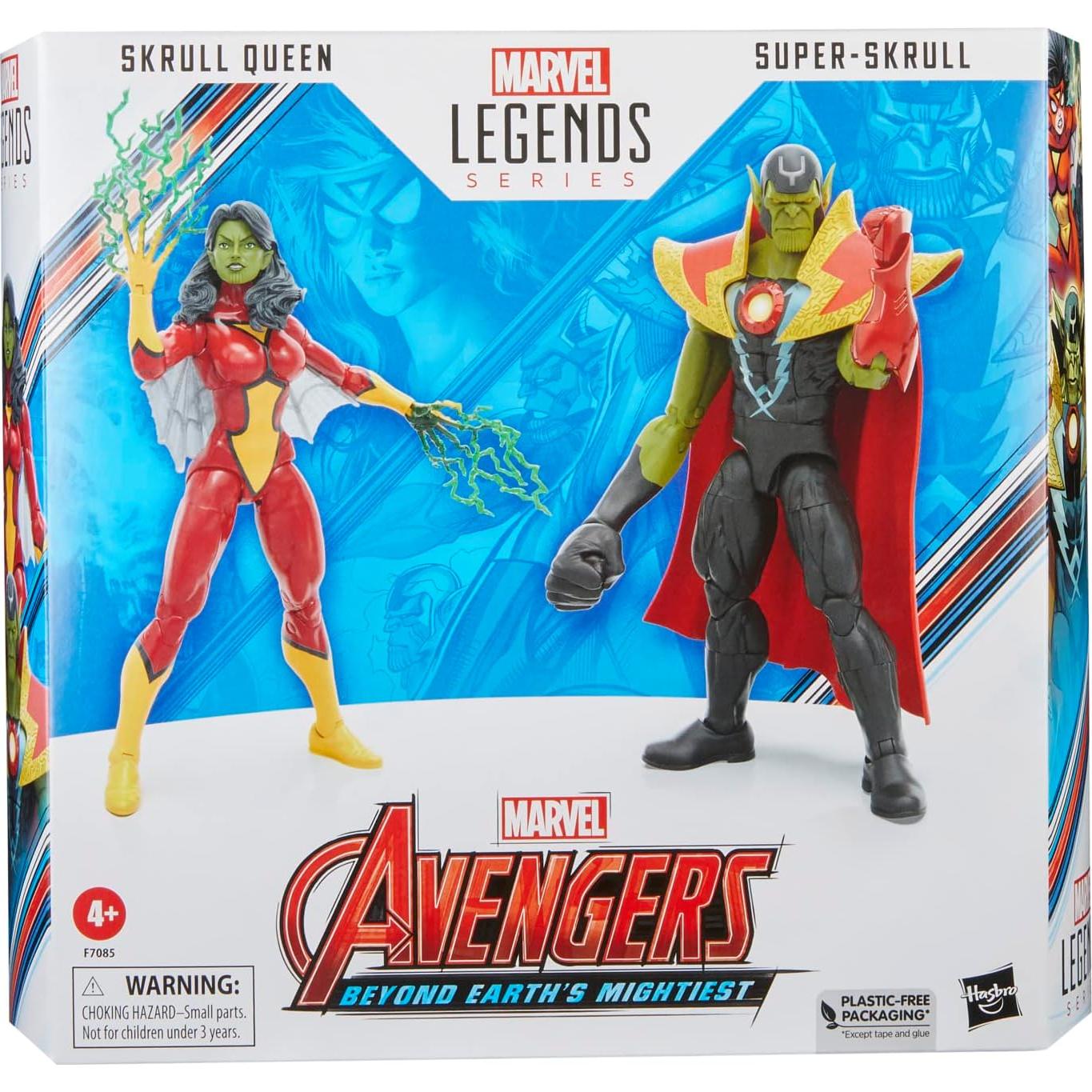 Figuras de acción Marvel Legends Reina Skrull y Super-Skrull 15 cm