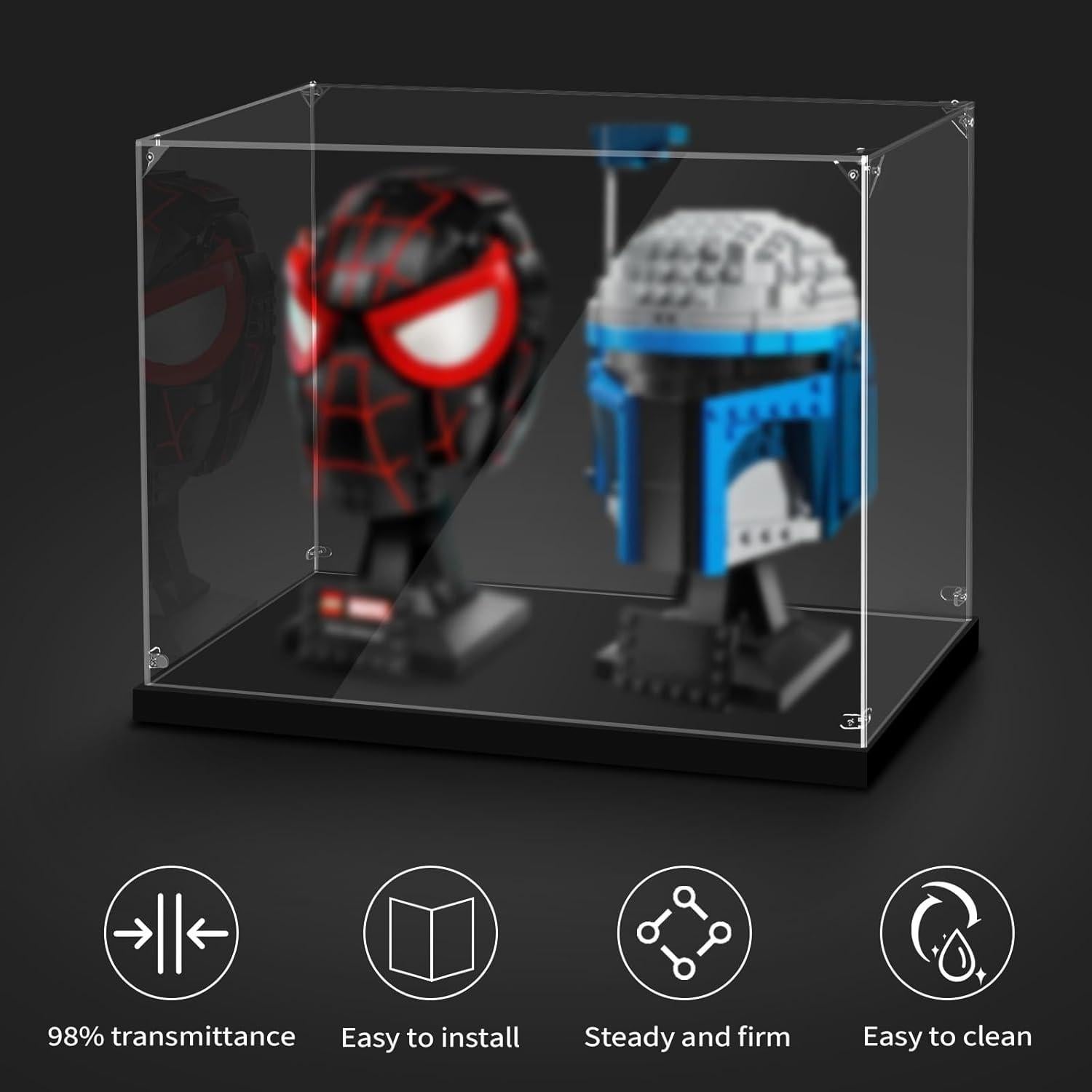 Caja de Exhibición LILIKAKA para 2 Cascos de Lego 33x18x24 cm