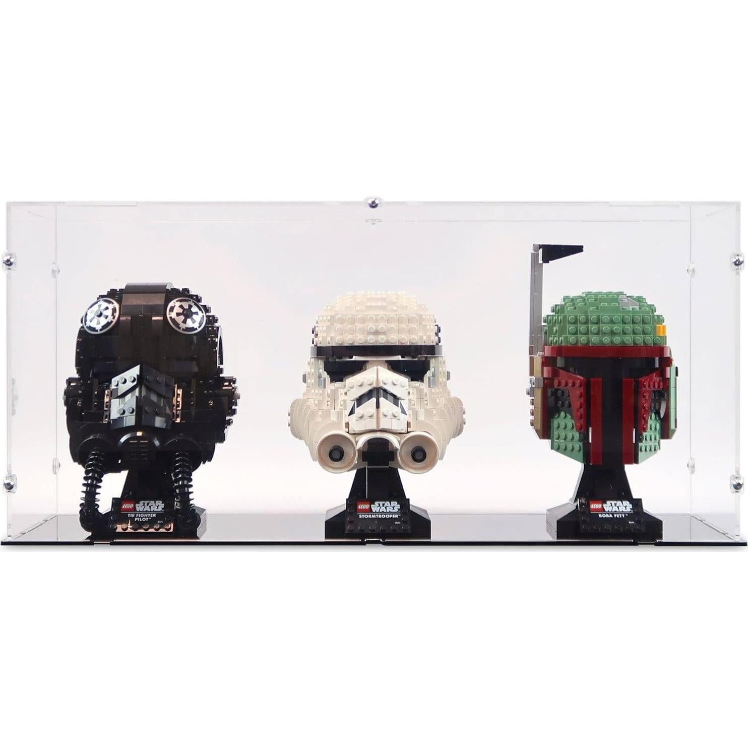 Estuche de Exhibición Acrílico iDisplayit para 3 Cascos LEGO Negro