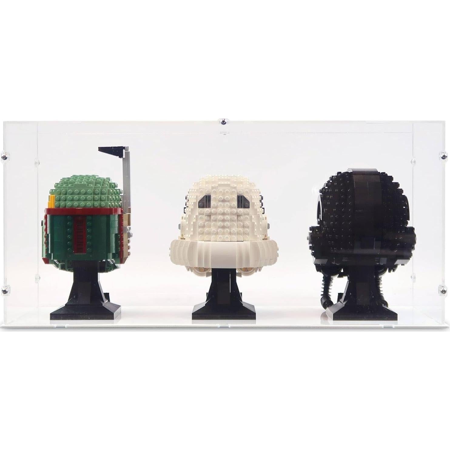 Estuche de Exhibición Acrílico iDisplayit para 3 Cascos LEGO Negro