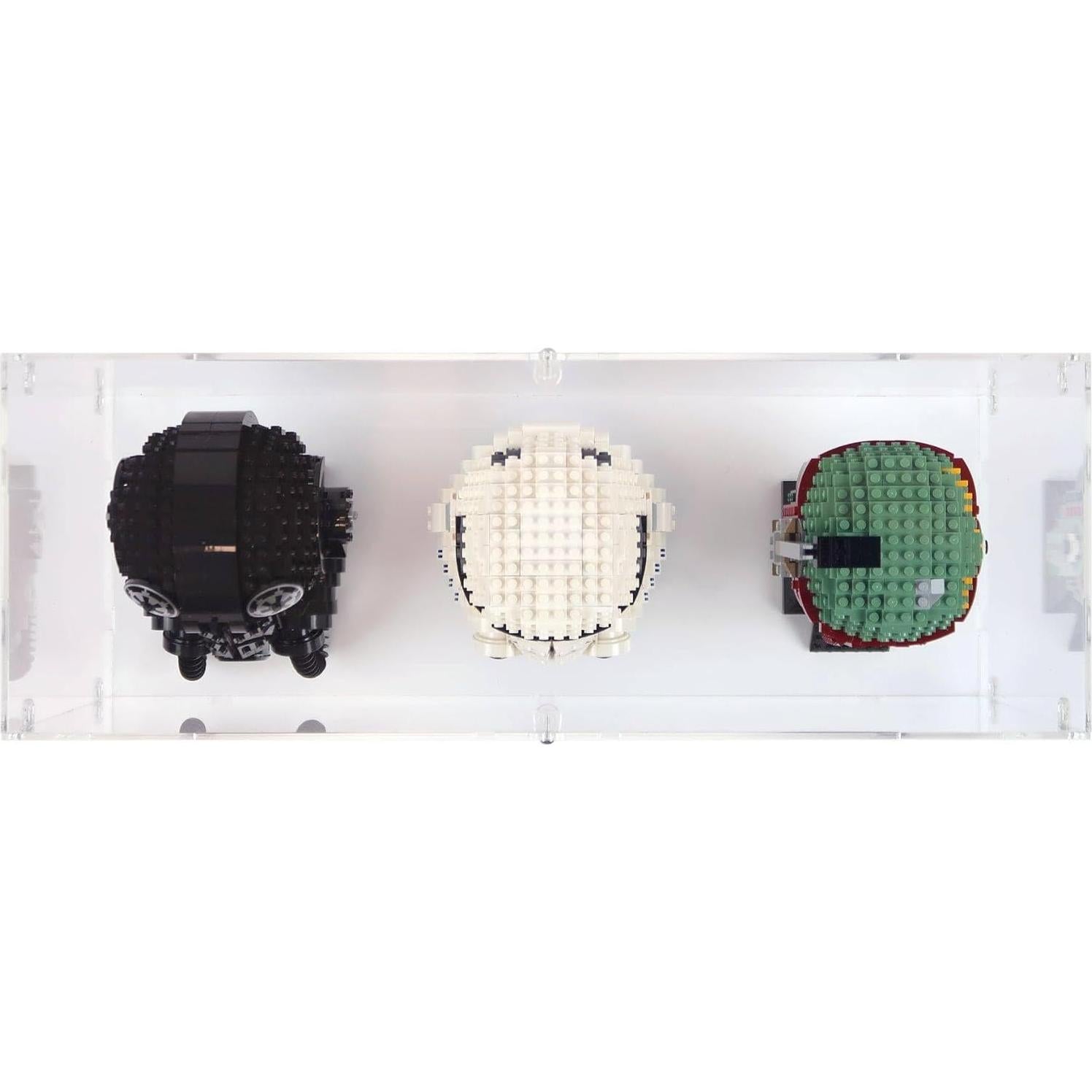 Estuche de Exhibición Acrílico iDisplayit para 3 Cascos LEGO Negro