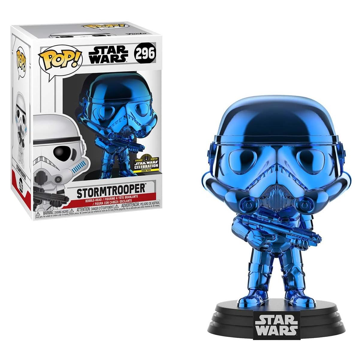 Funko POP Star Wars Stormtrooper Azul #296 9.5cm Exclusivo