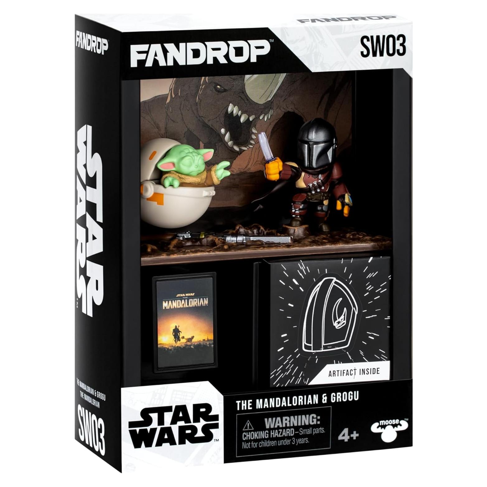Diorama Star Wars El Mandaloriano Fandrop con Grogu y Marco