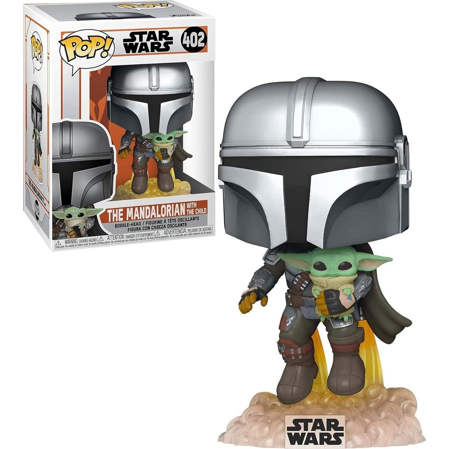 Figura Funko Pop! Star Wars Mandaloriano con Grogu 9.53 cm