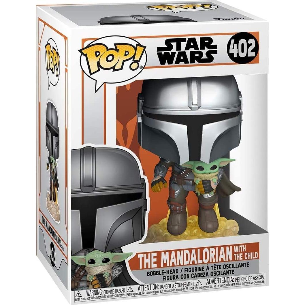 Figura Funko Pop! Star Wars Mandaloriano con Grogu 9.53 cm