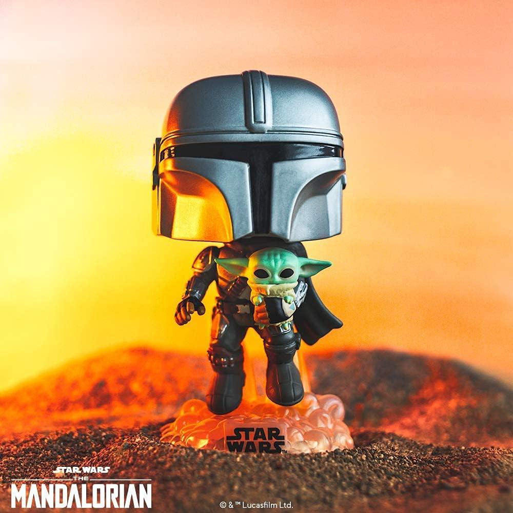 Figura Funko Pop! Star Wars Mandaloriano con Grogu 9.53 cm