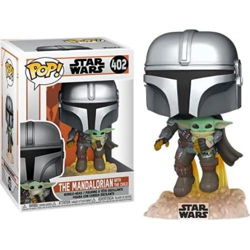 Figura Funko Pop! Star Wars Mandaloriano con Grogu 9.53 cm