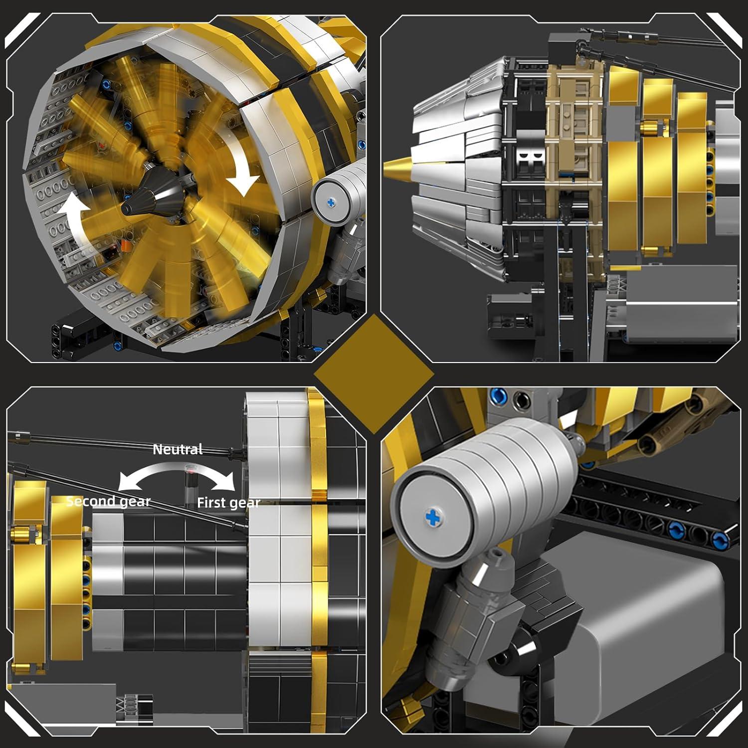 Conjunto de Construcción Motor Aeronave Mould King 2256 Piezas