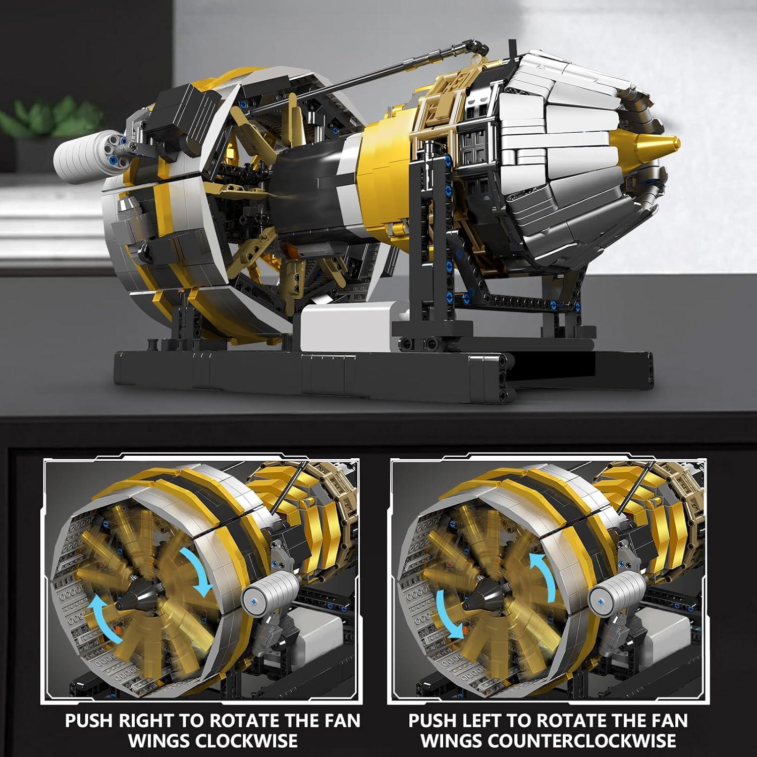 Conjunto de Construcción Motor Aeronave Mould King 2256 Piezas