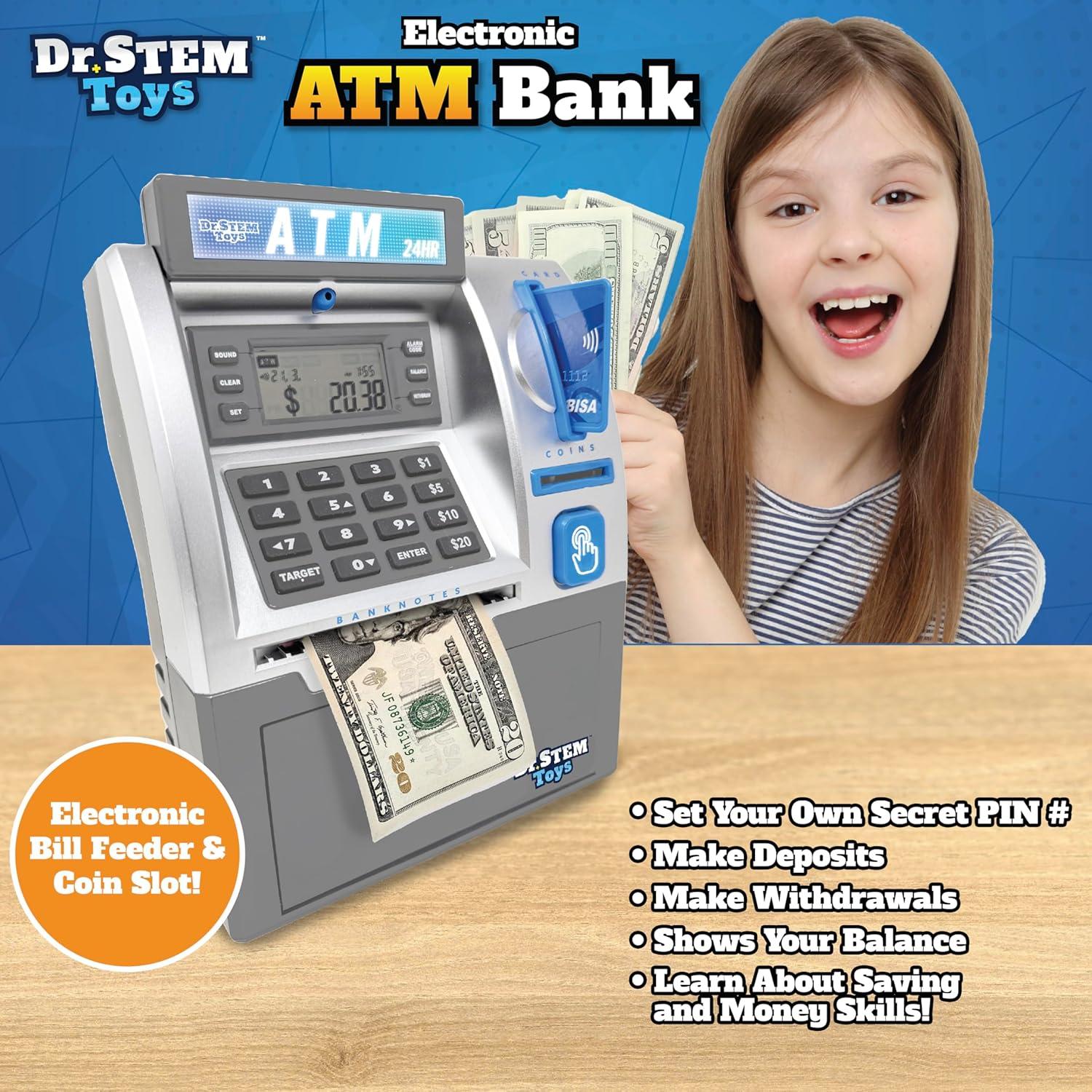 Banco de Ahorros Electrónico Dr. Juguetes - Alcancía con Contador de Monedas y Pantalla LCD