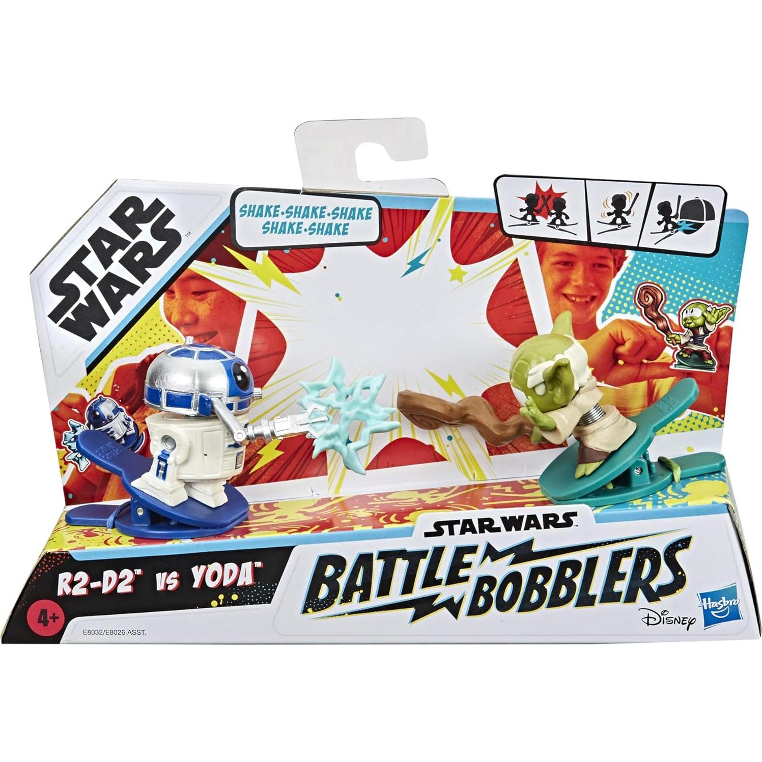 Figuras de Acción Star Wars Battle Bobblers R2-D2 y Yoda