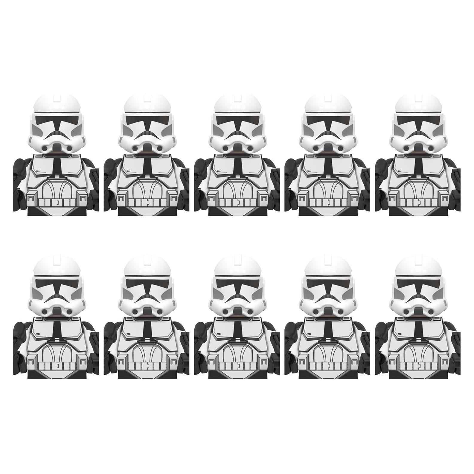 Set de Figuras Clon Troopers Fase 2 10pcs KTc 2.6cm