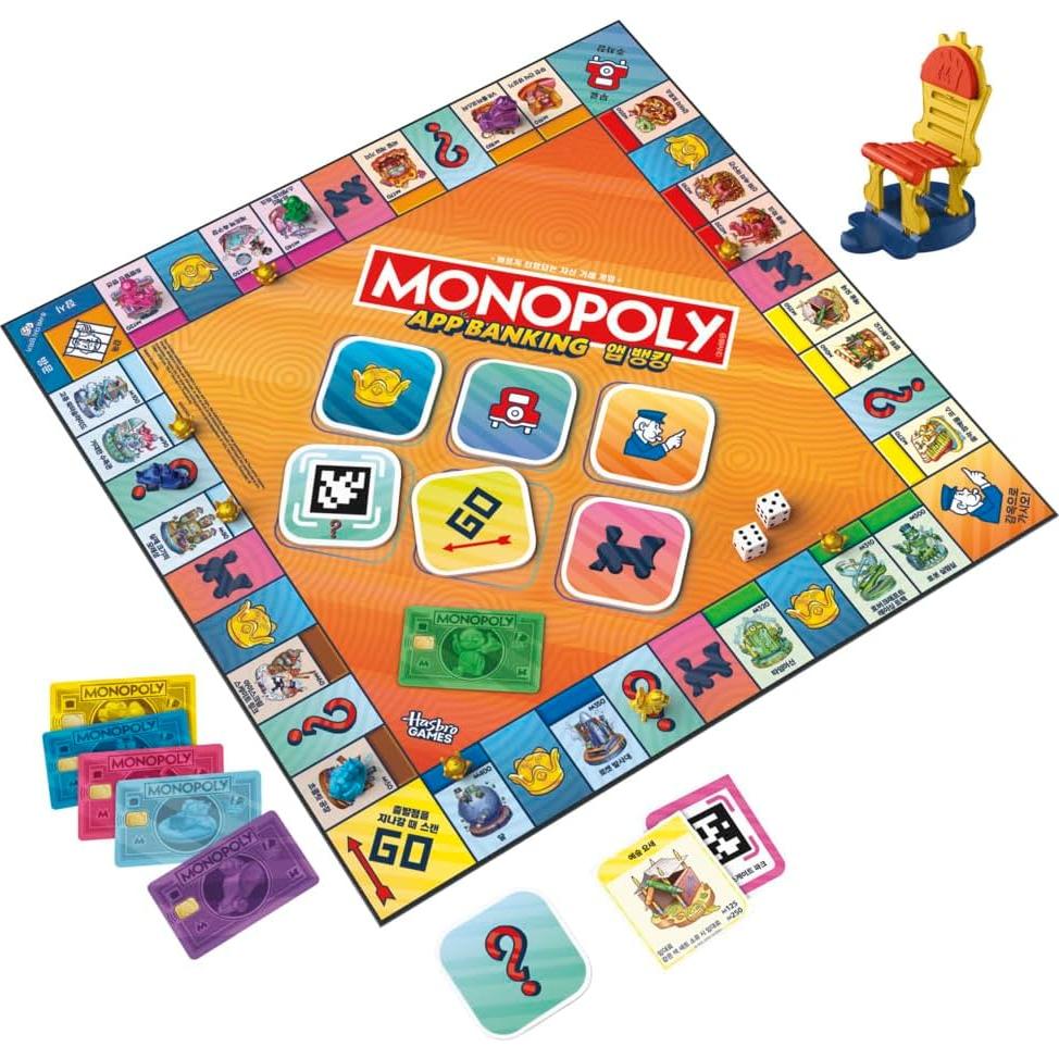 Monopoly App Banking Hasbro | Juego de Mesa Familiar 2-6 Jugadores