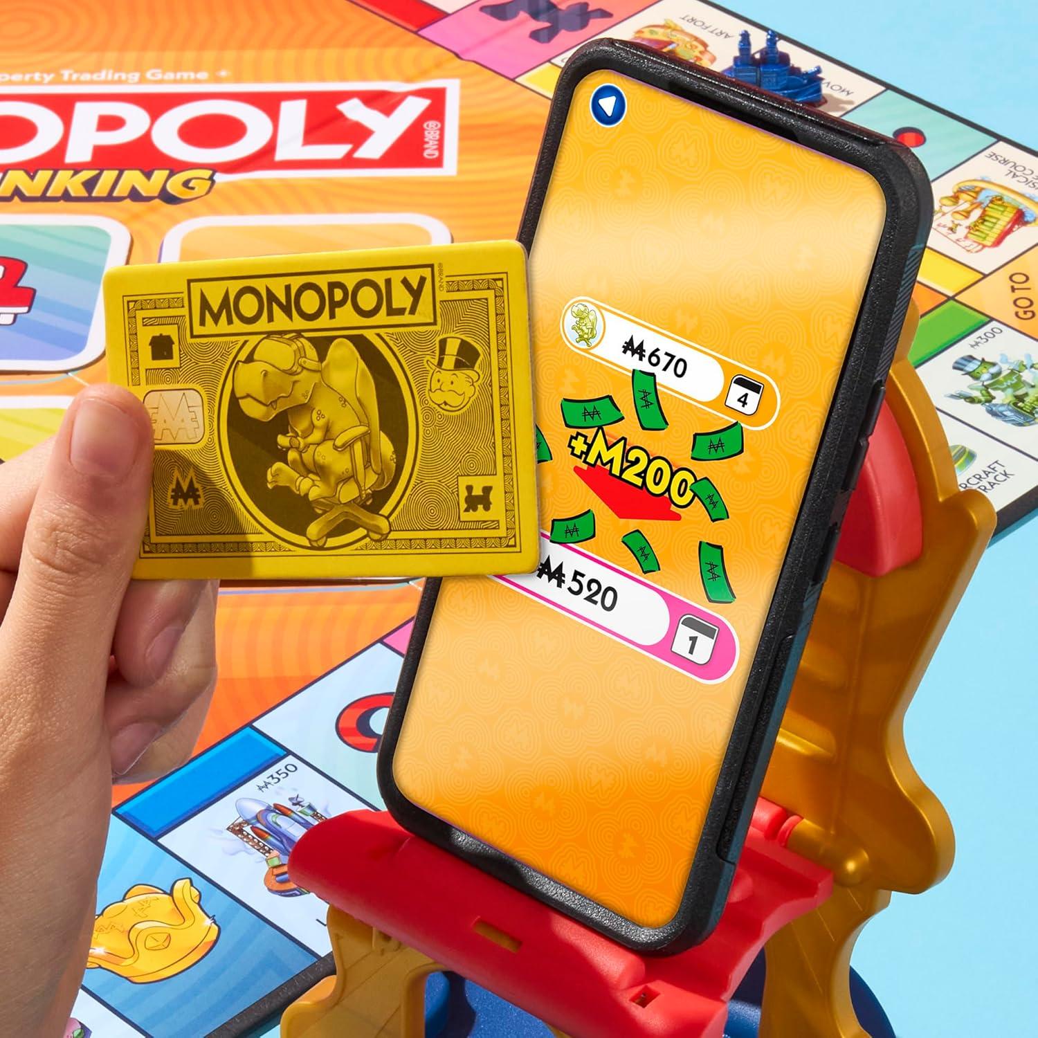 Monopoly App Banking Hasbro | Juego de Mesa Familiar 2-6 Jugadores