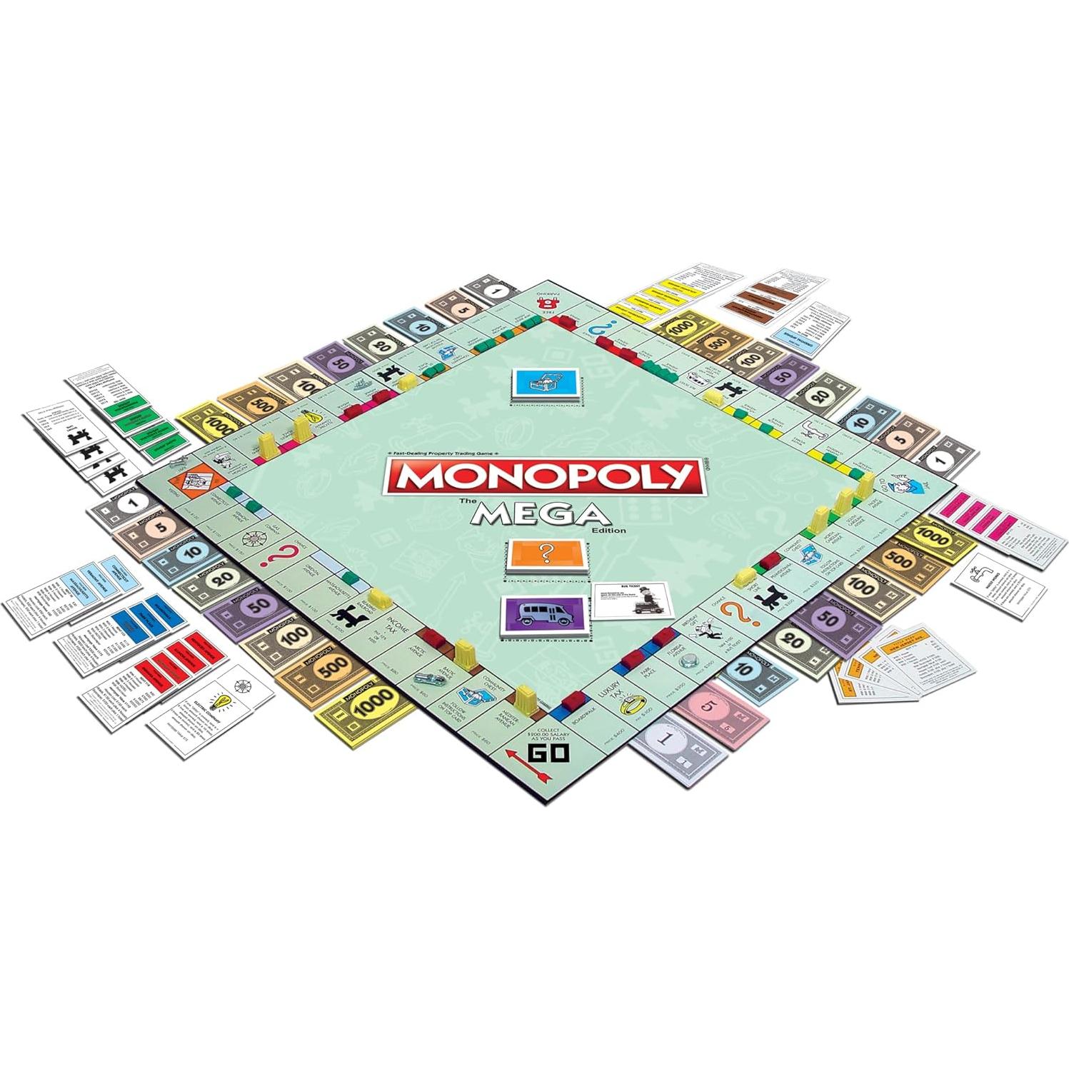 Monopoly Mega Edición Winning Moves - Juego Rápido 2-8 Jugadores