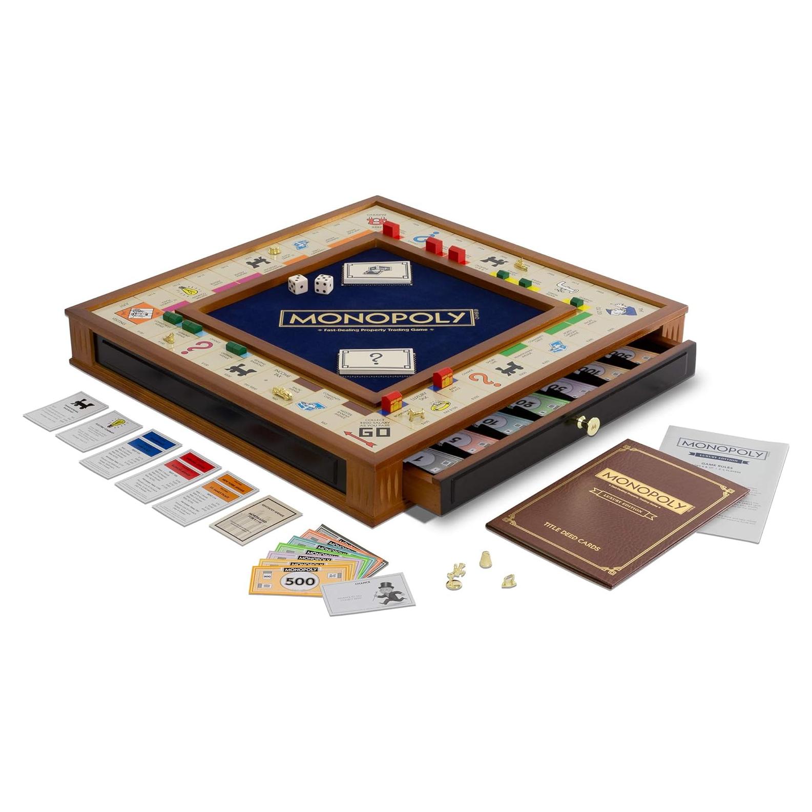 Monopoly Trophy Luxury Edition WS Game - Gabinete Madera 55.2x54.8cm