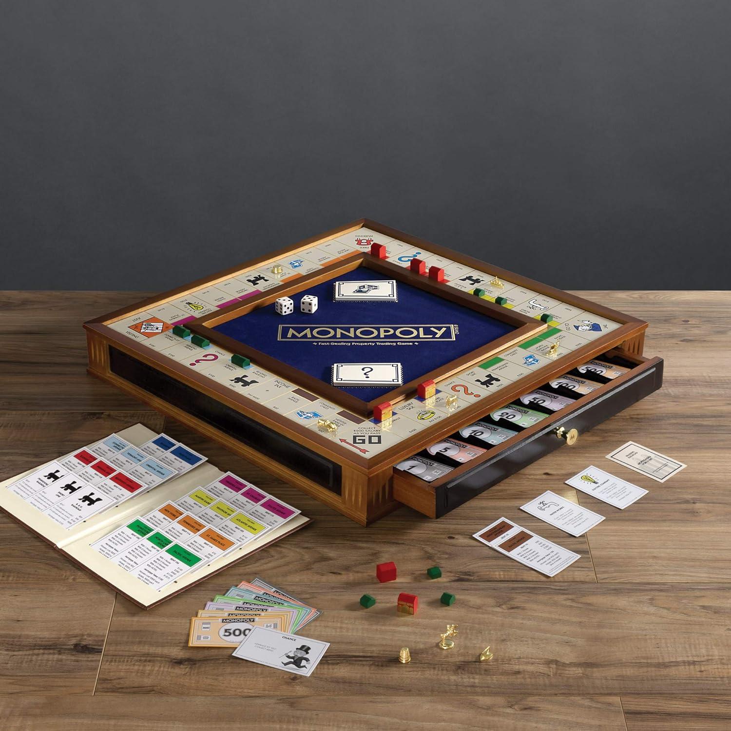 Monopoly Trophy Luxury Edition WS Game - Gabinete Madera 55.2x54.8cm