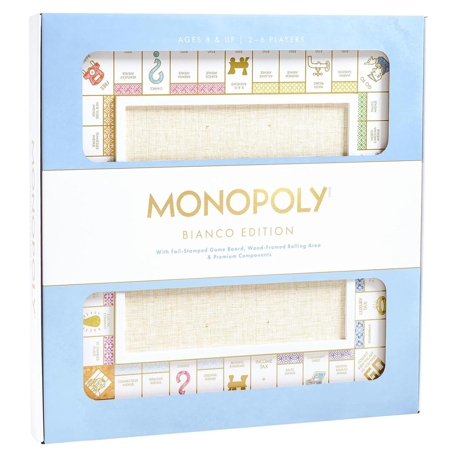 Monopoly Bianco Edition WS Game Company - Tablero Madera 50.8cm
